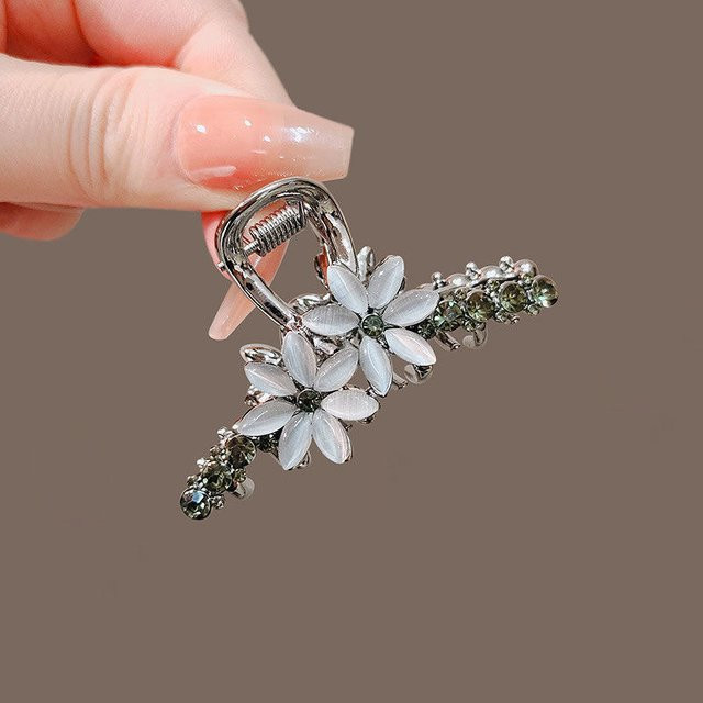 HIYAYZ Haarspange Jasmin Blume, Schwarz, Opal, Damen - Bild 1