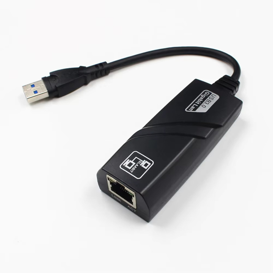 YiFanHeRong USB 3.0 auf Gigabit LAN Netzwerkadapter, Ethernet-RJ45-Netzwerkkarte für PC, Schwarz - Bild 4