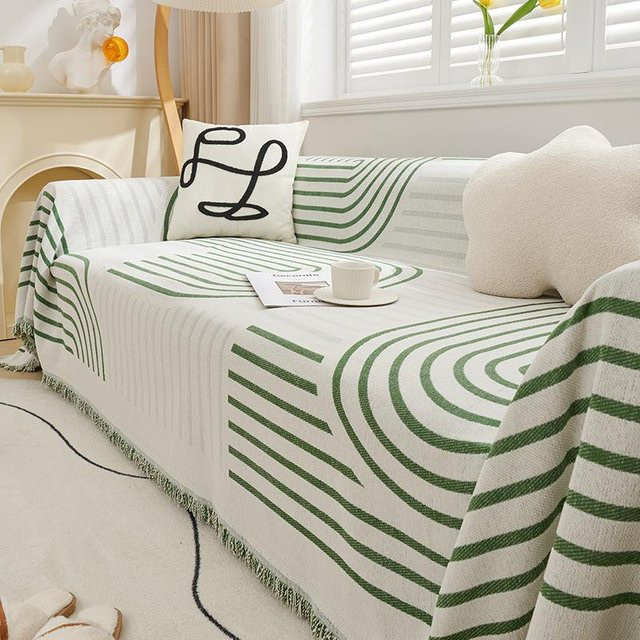 Super Six Chenille-Sofabezug als universeller Vollbezug, B/B: 180 x 180 cm - Bild 1