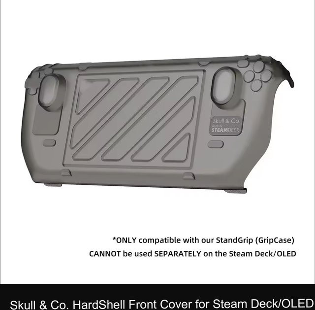 Skull & Co. HardShell Frontabdeckung GripCase Schutzhülle für Steam Deck LCD und OLED in Orange - Bild 1