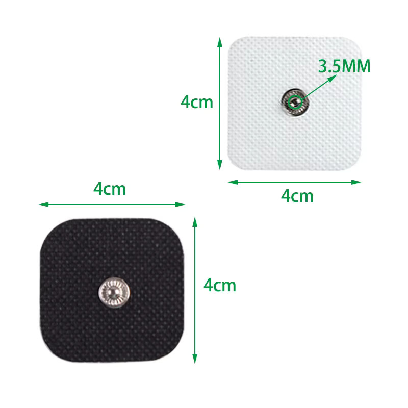 Yinhang Selbstklebende Vlies-Elektrodenpads für TENS Digital Massagegerät und Nervenstimulator, Weiß, 4 x 4 cm - Bild 3