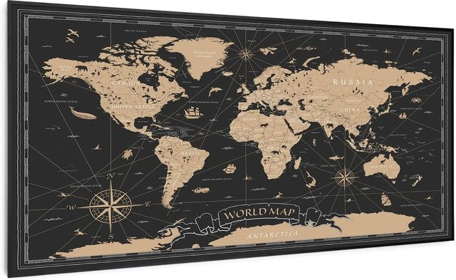 Klarstein Wonderwall Air Art Smart Infrarotheizung mit App-Steuerung, Motiv Nachtkarte, Schwarz, B: 120 cm, H: 60 cm, 700 W - Bild 1