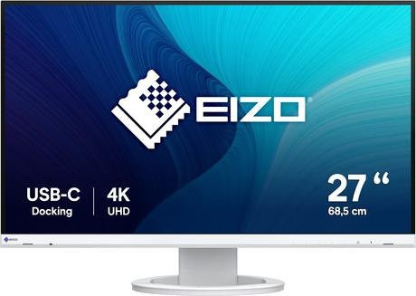 EIZO FlexScan EV2740S-WT 4K UHD IPS Profi Monitor in Weiß mit 27 Zoll, DisplayPort, HDMI und USB-C - Bild 1