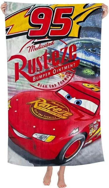 Dalangpa Mikrofaser Strandtuch Flash McQueen R-Rot 95, B: 90 cm, H: 160 cm, schnelltrocknend und weich - Bild 1