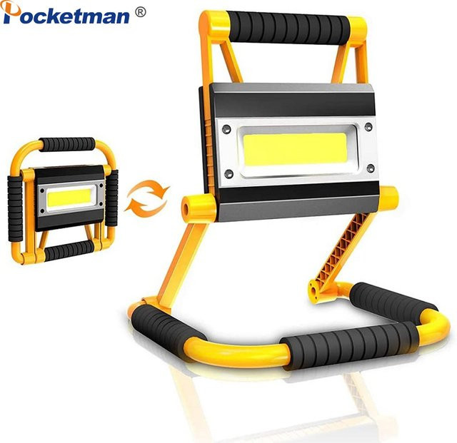 POCKETMAN LED Arbeitsscheinwerfer 380 W mit hoher Lumen-Leistung, faltbare Akku-Arbeitslampe für Camping und Autoreparaturen - Bild 1