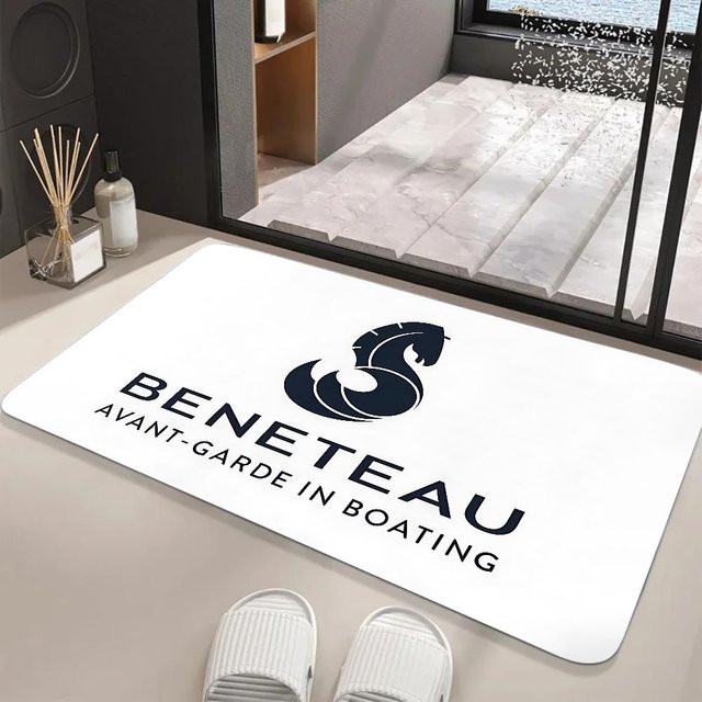 Lodestar Segelboot Grafik Fußmatte aus Flanell, weiß, B/L: 40 x 120 cm - Bild 1