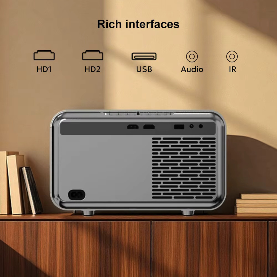 Touyinger H7 Plus Smart Home Theater Projektor mit Native 1080P Full HD, 4K Unterstützung und Bluetooth in Weiß - Bild 5