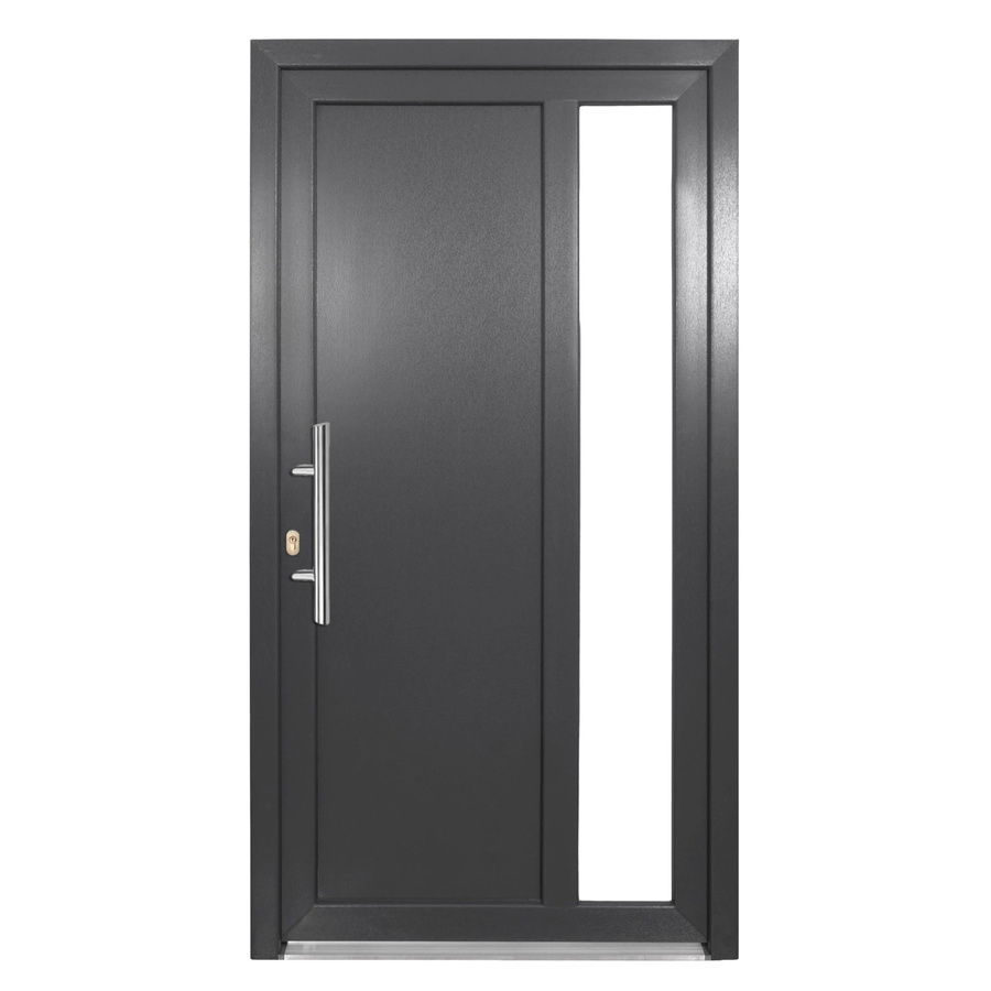 Panto Kunststoff-Haustür K011 mit Glaseinsatz in Weiß-Anthrazit, B: 110 cm, H: 210 cm, DIN Links - Bild 2