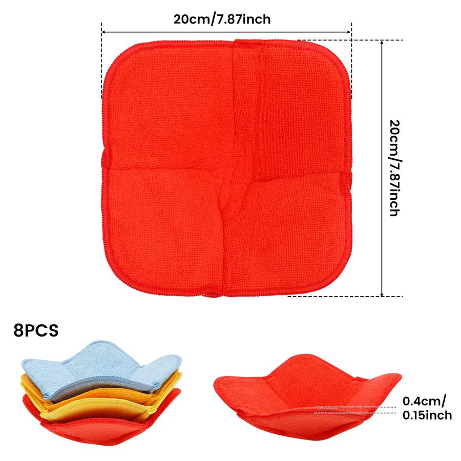 Willstar 8er Set Hitzebeständige Schüsselmatten aus Polyester für Mikrowellenschüsseln und Teller, Mixed-Farben - Bild 2