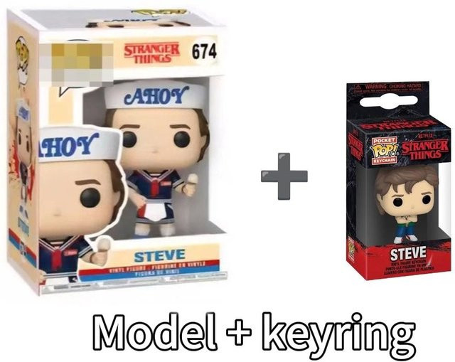 Stranger Things Steve Modell Heimdekoration mit Schlüsselanhänger in Multicolour - Bild 1