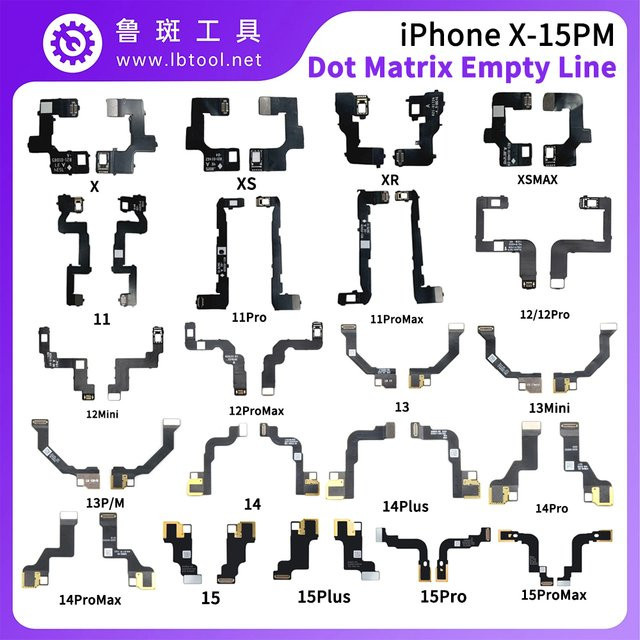 Luban Dot Matrix Leeres Kabel Werkzeug für iPhone Reparatur in Schwarz - Bild 1