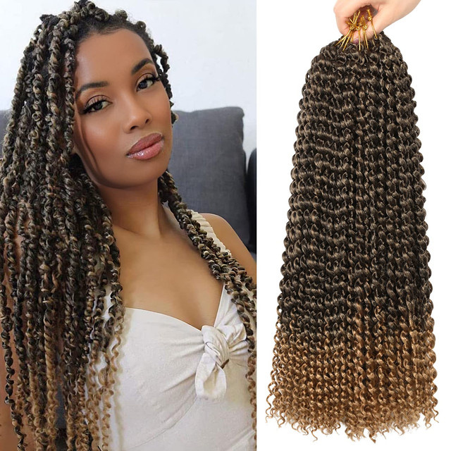 SHES BEAUTY Passion Twist Häkelhaar, Ombre-Blond, Wasserwelle, Damen - Bild 1