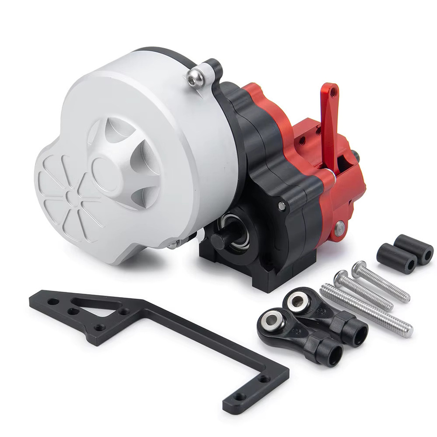 AXSPEED Getriebebox Metall, Komplettes Getriebe mit Dig Gear Schutzhülle, 1/10 RC Crawler Axial SCX10 AX10 Wraith - Bild 2