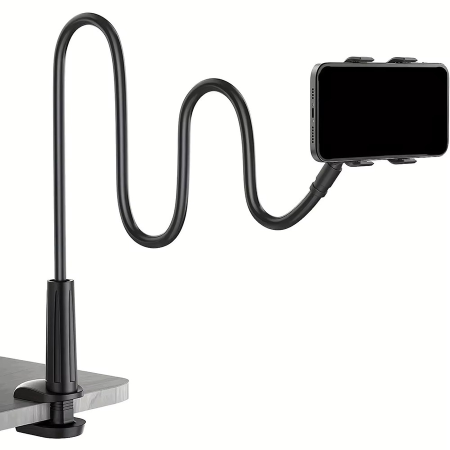 Multifunktionaler Lazy Holder Verstellbarer Langer Arm Universeller Handyhalter mit Clip für Bett und Schreibtisch in Schwarz - Bild 5