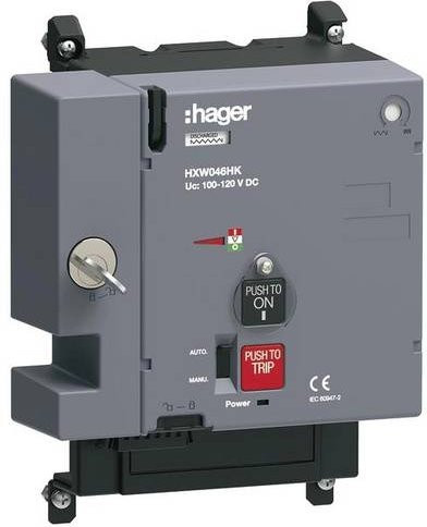 Hager HXW046HK Motorantrieb 100-110VDC ohne Autoreset abschließbar in Grau - Bild 1