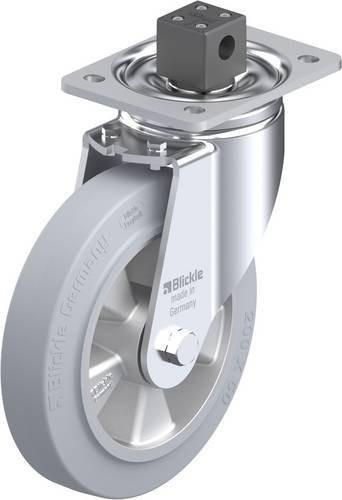 Blickle Lenkrolle LH-ALEV 200K-CS13-SG mit Feststeller in Grau, Rad-Durchmesser: 200 mm, Tragfähigkeit: 500 kg - Bild 1