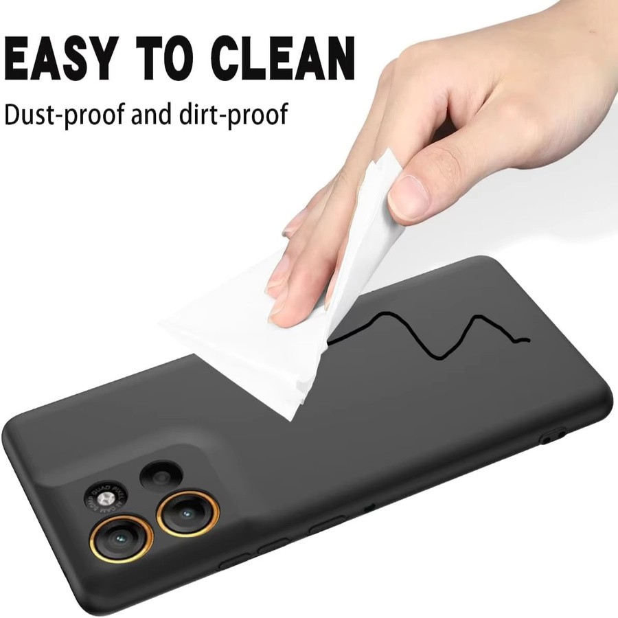 Stoßfeste Silikon Handyhülle für Motorola Moto Edge 70, Edge 60, Edge 60 Pro und Edge 60 Fusion in Schwarz - Bild 2