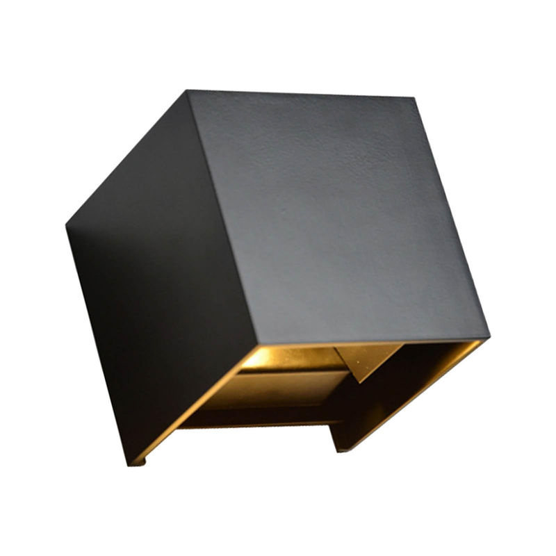 Neoglint Quadratische LED Wandleuchte in Schwarz mit einstellbarem Leuchtwinkel und warmweißem Licht für Wohnzimmer, Schlafzimmer und Außenbereiche, 6W - Bild 3