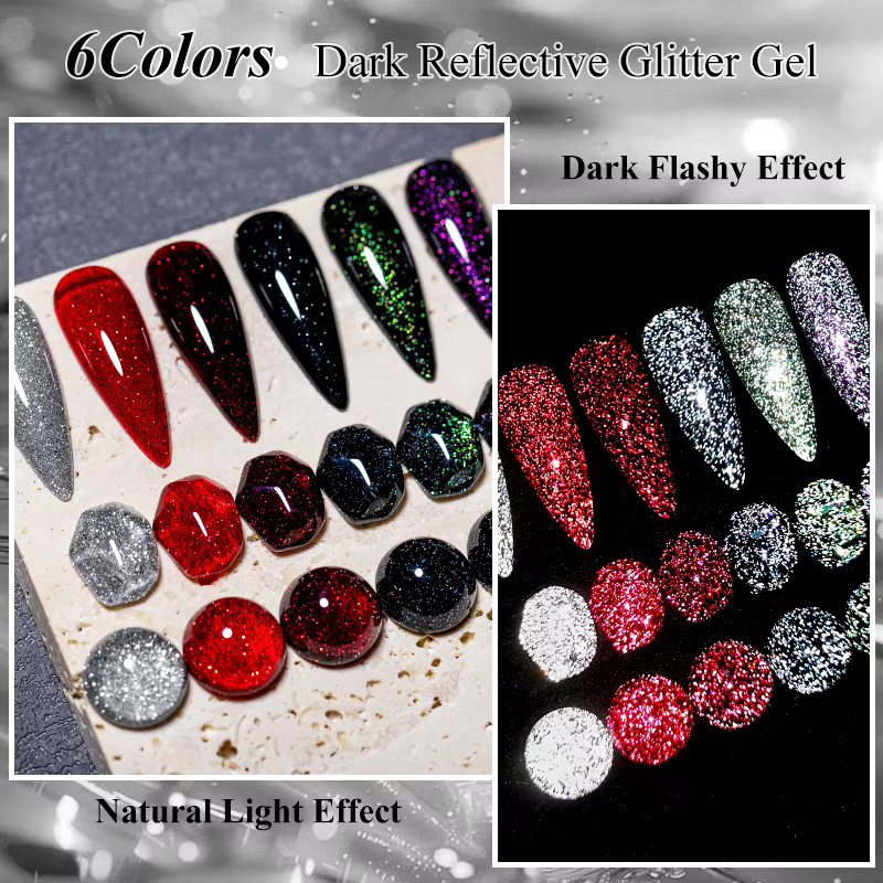 MEET ACROSS Red Series Glitzer-Gel-Nagellack, 7 ml - Bild 4