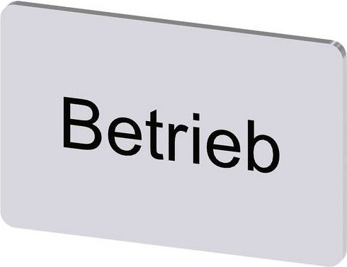 Siemens Bezeichnungsschild 3SU1900-0AD81-0AP0 in Silber und Weiß, 10 Stück - Bild 1