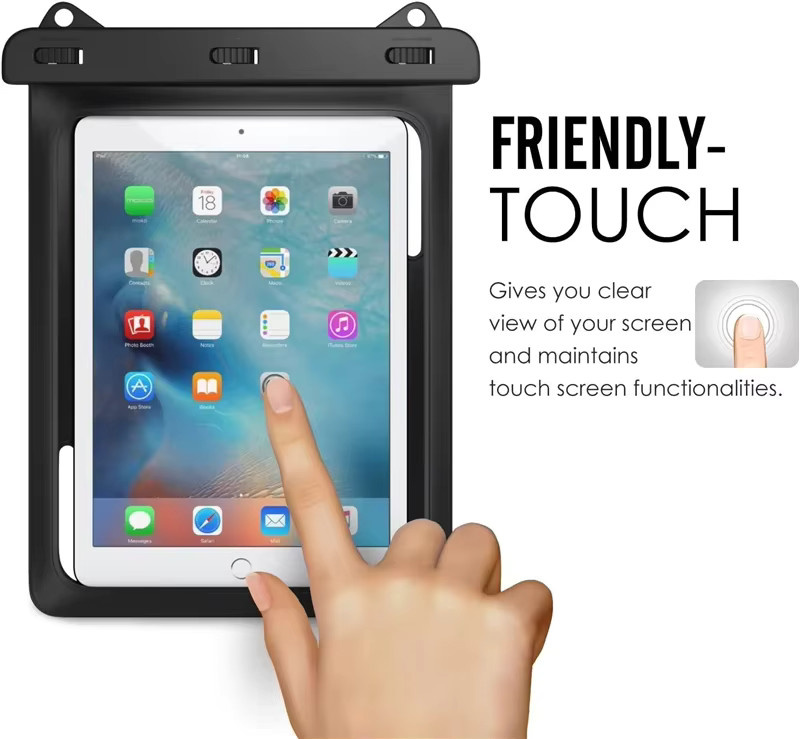 Wasserdichte Tablet-Tasche von OLPAY für iPad Mini, iPad Air und iPad Pro in Blau oder Schwarz - Bild 3