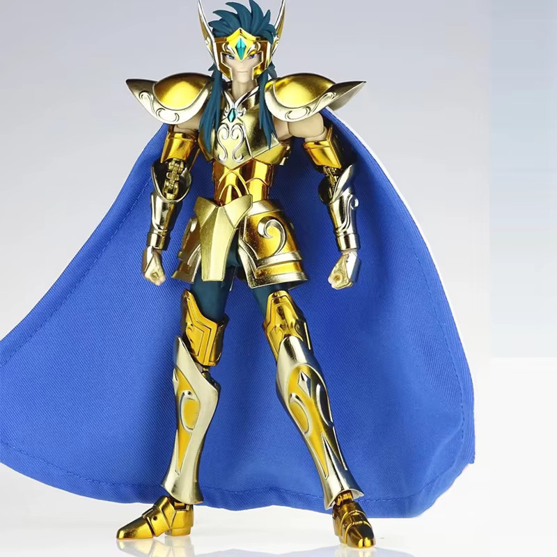 MST Saint Seiya Myth Cloth EXM/EX Metal Aquarius Camus With Hyoga Cygnus Head 24K Hades Gold Knights of the Zodiac, Actionfigur, Metall, 18+ - Bild 3
