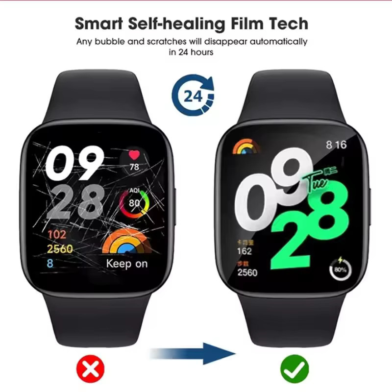Xiaomi Hydrogel-Displayschutzfolie für Redmi Watch 4, Watch 5 Lite und Watch 5 Active, transparent - Bild 4