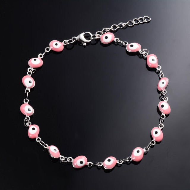 Fußkettchen Edelstahl, rosa, Damen, 18 cm - Bild 1