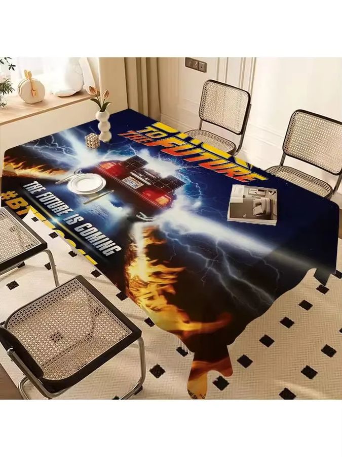 Tischdecke im Zurück in die Zukunft Design für Geburtstag und Party Dekorationen - Bild 3