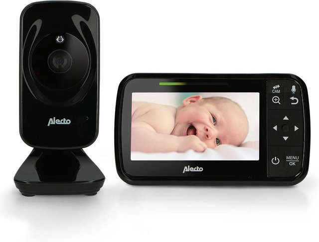 Alecto Baby Video-Babyphone DVM-149 in Schwarz mit Nachtsicht, Gegensprechfunktion, Temperaturanzeige und Vox-Eco-Modus - Bild 1