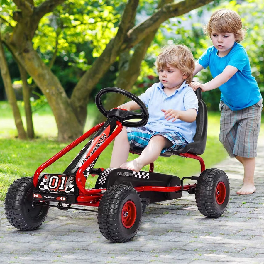 GOFLAME Go-Kart, Tretauto, mit verstellbarem Sitz, mit Handbremse, ab 3 Jahre - Bild 3