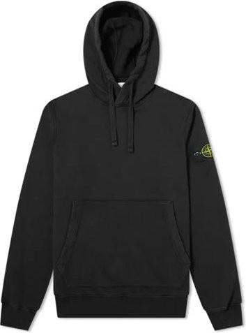 Stone Island Kapuzenpullover mit Kompass-Abzeichen, Herren, Schwarz - Bild 1
