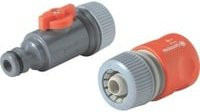 Gardena Perl-Regner-Anschlussset mit Regulierventil und Wasserstop für 13mm (1/2“) Schläuche - Bild 1