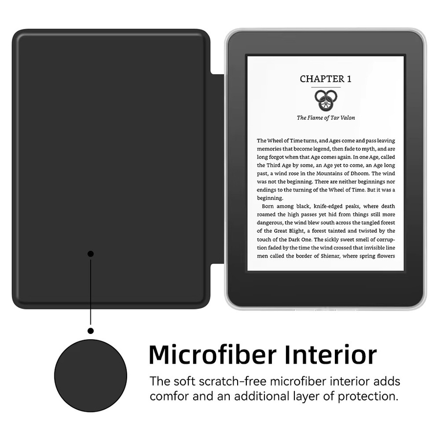 Hansong Acrylhülle für Kindle Paperwhite Colorsoft 2024 (12. Generation, 7 Zoll) und Kindle Paperwhite (11. Generation, 6,8 Zoll), Schwarz - Bild 3