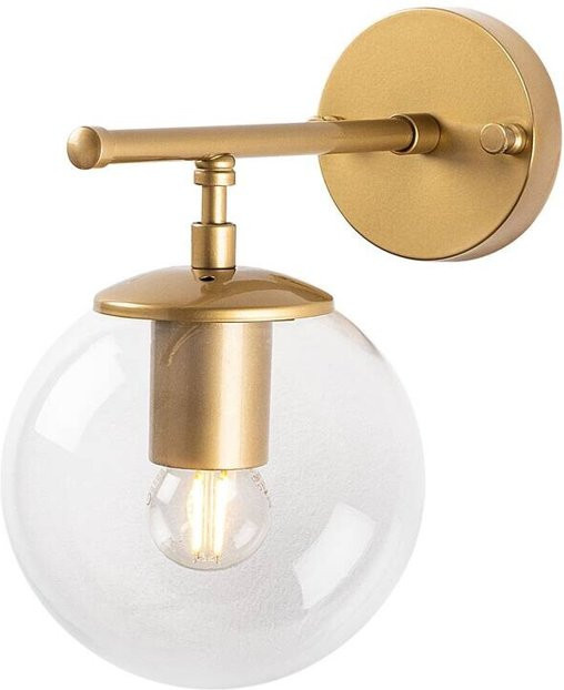 Opviq Wandleuchte Roe in Gold aus Metall und Glas mit E14 Fassung, B/H/T: 24 x 24 x 15 cm - Bild 1