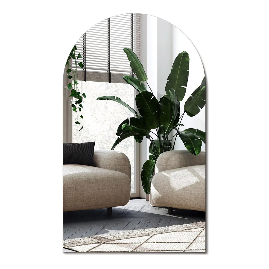 Wallfluent Teilrund Spiegel Modern Oval B: 40 cm, H: 70 cm - Bild 2
