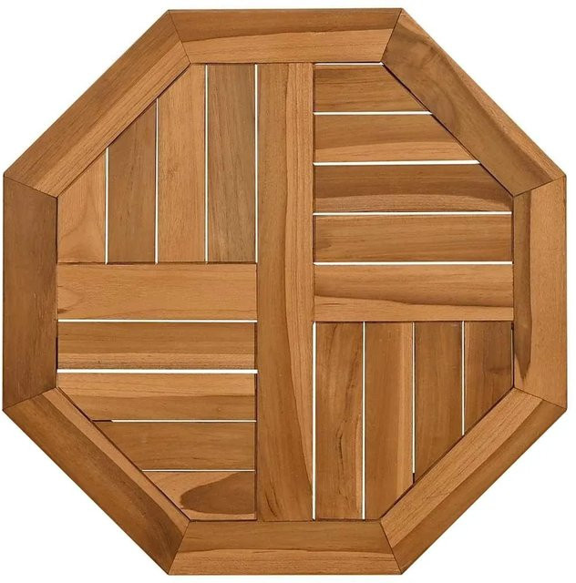vidaXL Tischplatte aus Teakholz achteckig braun B/T: 50 x 50 cm, Höhe: 2,5 cm - Bild 1