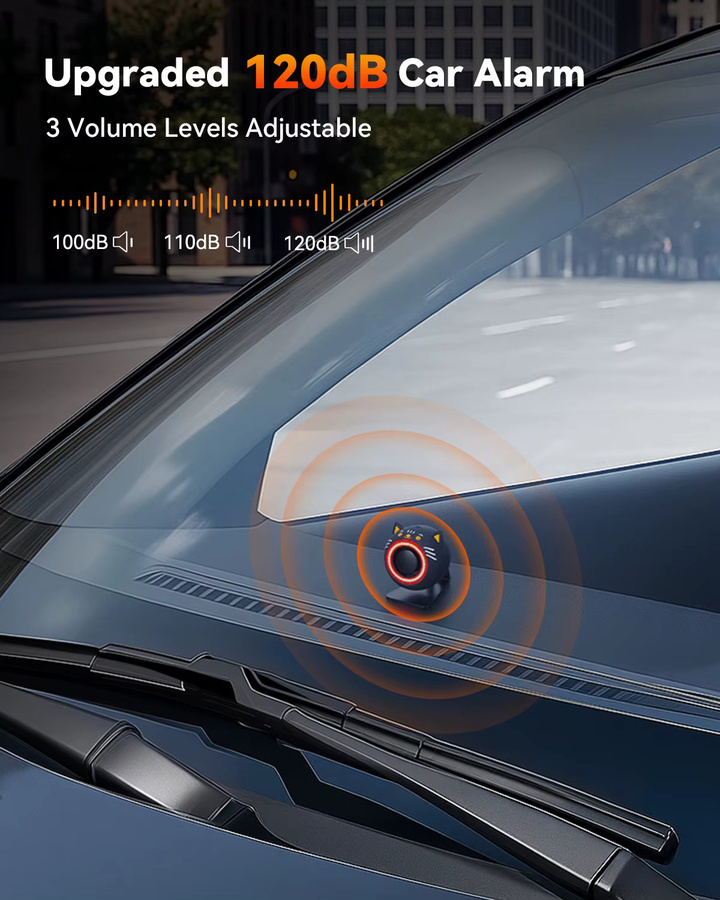 WSDCAM Auto-Zentralalarmsystem in Schwarz mit 120dB Diebstahlschutz, kabelloser Fernbedienung und LED-Licht - Bild 3