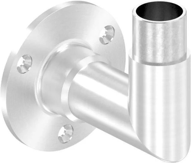 FeNau Wandhalter V2A für Rohr Ø 33,7 x 2,0 mm, 90 Grad zum Stecken, Edelstahl Silber - Bild 1