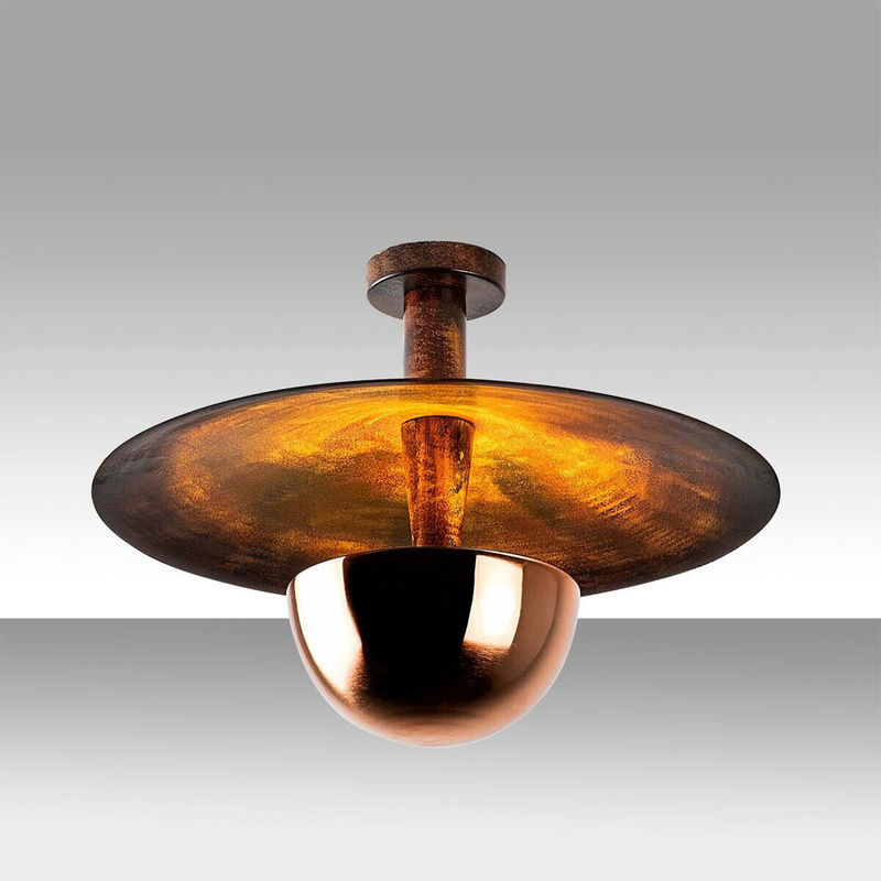 Opviq Deckenleuchte Kurt aus Metall in Kupfer, B/H/T: 48 x 35 x 48 cm, G9 Fassung - Bild 2