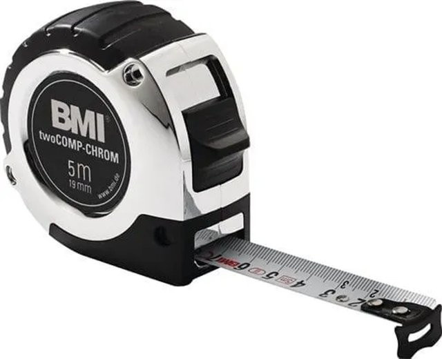 BMI Taschenrollbandmaß Automatic in Chrom Silber, Länge: 8 m, Breite: 25 mm - Bild 2