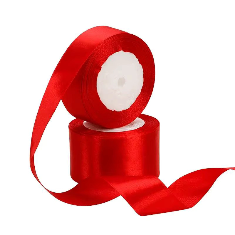 Rotes Satinband für Dekoration, Geschenkverpackung und DIY-Projekte - Bild 2