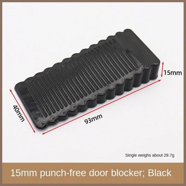 Love Home Garden Türstopper aus Silikon als Keil und Aufprallstopper für Zuhause und Büro, ohne Bohren, erhältlich in Schwarz, Weiß oder Transparent - Bild 1