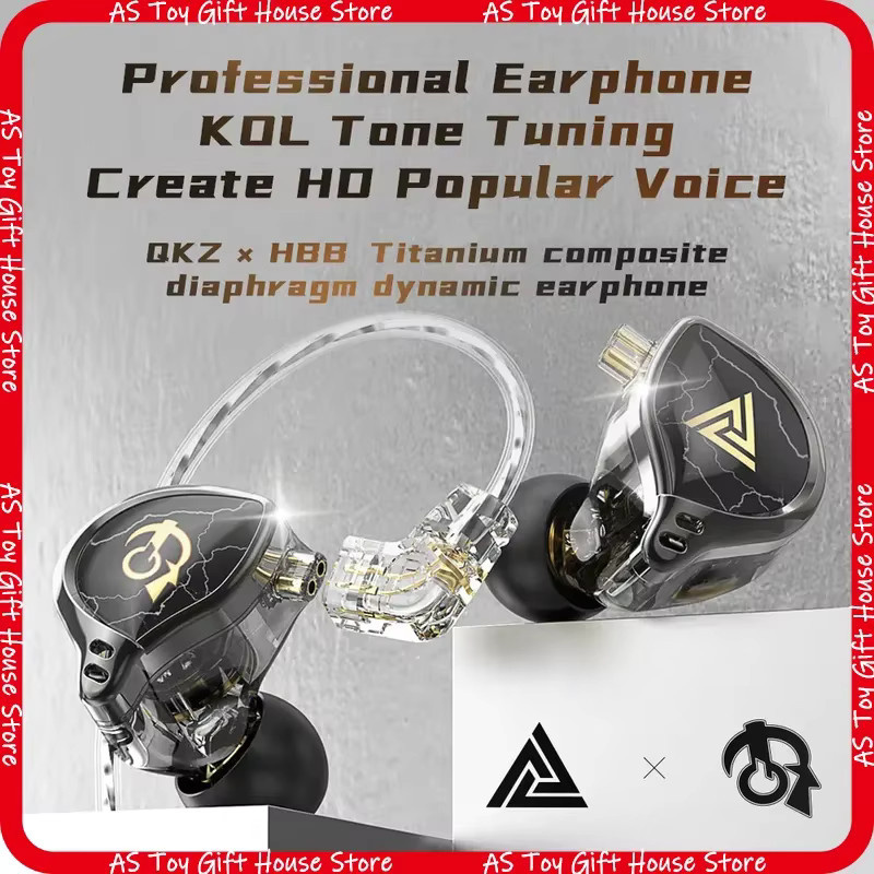 QKZ X HBB In-Ear-Kopfhörer mit Kabel in Schwarz mit HiFi-Stereo-Sound, Titan-Membran und Mikrofon für Musik und Gaming - Bild 6
