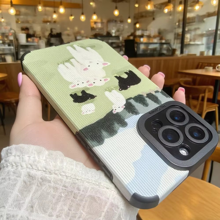 Stoßfeste Silikonhülle mit Cartoon-Schaf-Design für Apple iPhone 12 bis iPhone 17, weiches Material, Multicolor - Bild 4