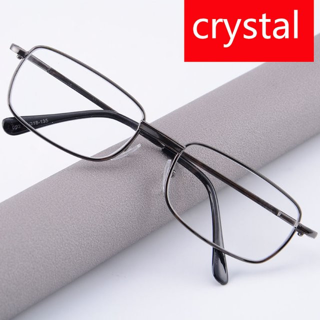 Shatar Lesebrille, Metall, Vollrand, rechteckig, grau, Unisex - Bild 1