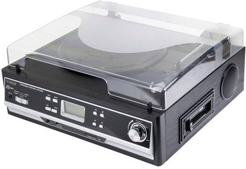 Technaxx TX-22+ USB-Plattenspieler mit Riemenantrieb und Bluetooth in Schwarz - Bild 1
