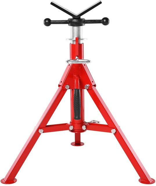 Verstellbarer V-Kopf Rohrständer aus Kohlenstoffstahl von Buying Solutions, MB in Rot, Tragfähigkeit 2500 lbs, Höhe verstellbar von 24 bis 42 cm, mit 1/8-12 Kapazität - Bild 1