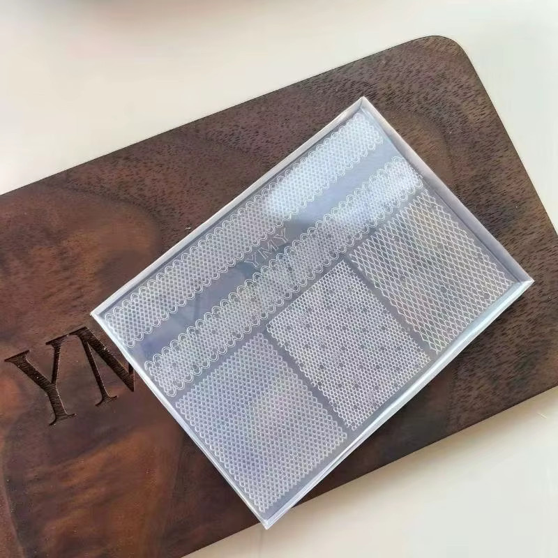 KuZHEN Silikon Relief Spitzenband Vorlagen für Nageldesign, Transparent - Bild 1