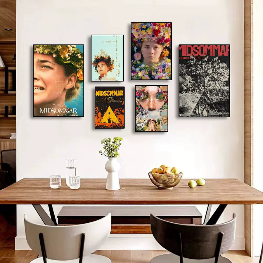 M-Midsommar-r Movies selbstklebendes Wandkunst-Poster aus Leinwand in Mehrfarbig für deine Heimdekoration - Bild 3